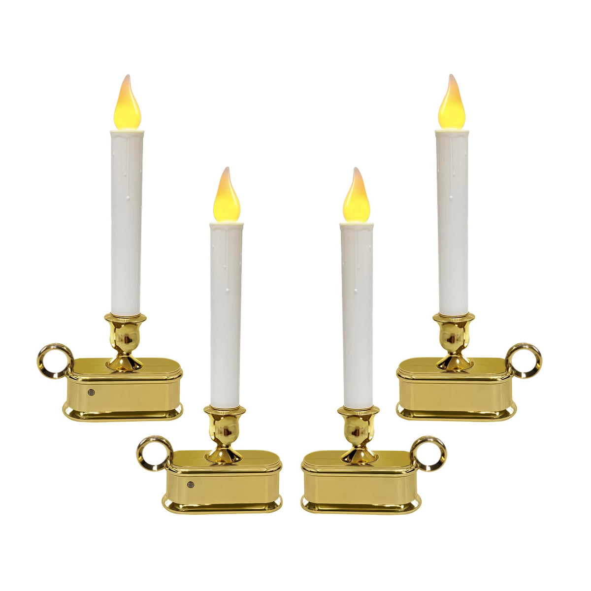 CHYSUPER 4Pack Dusk to Dawn Window Candles Battery Operated, Flameless LED Candles with Light Sensor & 3 Modes, Realistic Flickering Flame for Christmas Holiday Decor