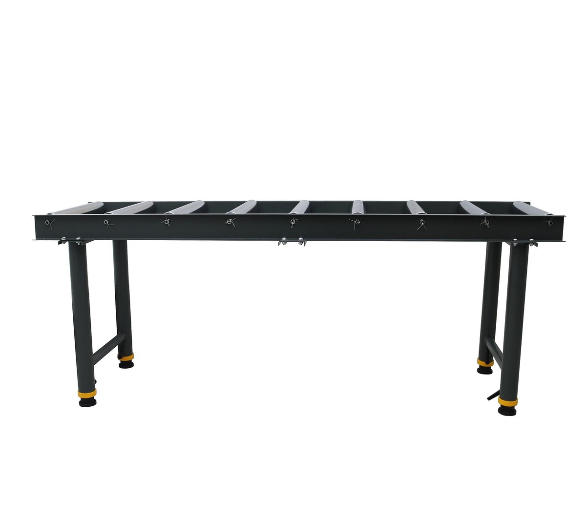 INTSUPERMAI 9 Rolls Adjustable Conveyor Roller Heavy-Duty StandTable Adjustable Roller Conveyor Feed Stand Roller Table Conveyor Stand 440 Lbs
