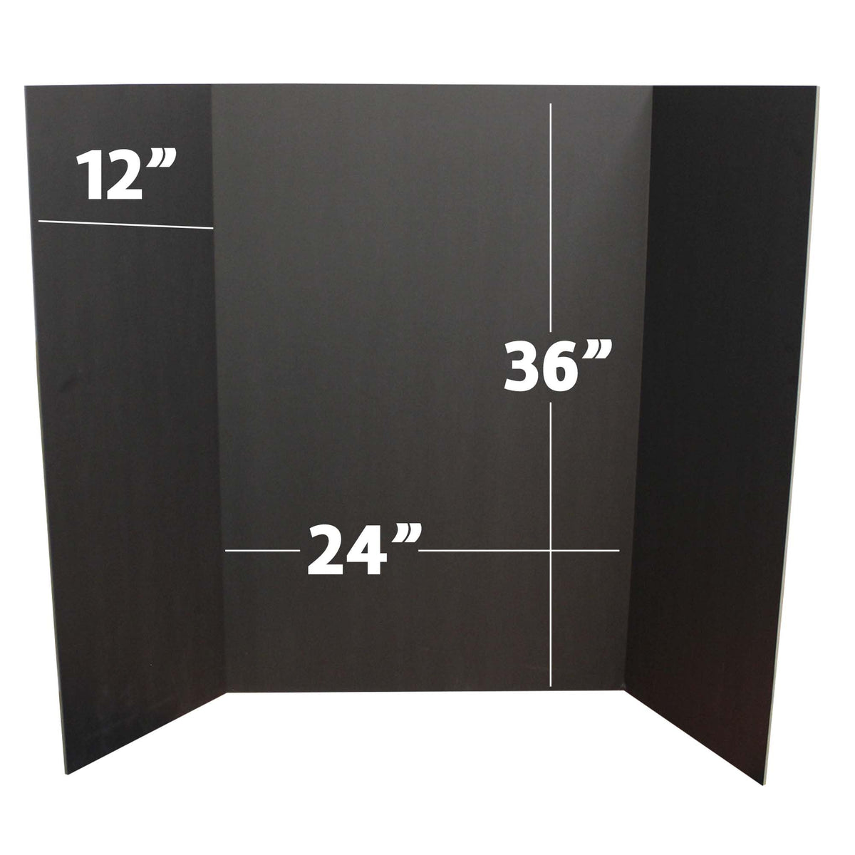 Flipside Products 36” x 48” Foam Project Boards for Presentations, Science Fair, School Projects, Event Displays and Trifold Picture Board - Total Black 3/16'' Thick - 10 Pack