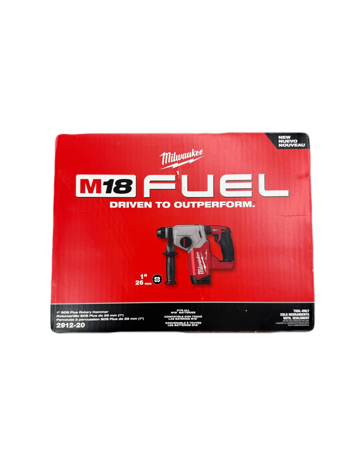 Milwaukee 2912-20 M18 Fuel 18V 1" Sds Plus Brushless Rotary Hammer