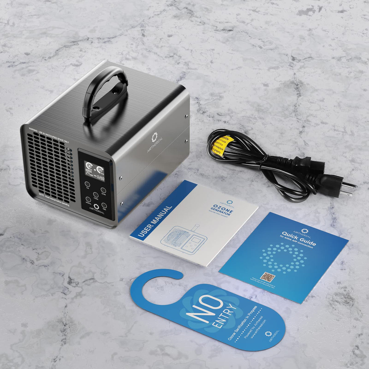Airthereal MA10K-PRO SMART WiFi Ozone Generator - High Ozone Output Capacity Ozonator- Odor Remover, Deodorizer, Sterilizer - Adjustable Output and Timer Settings for Any Size Room - Black