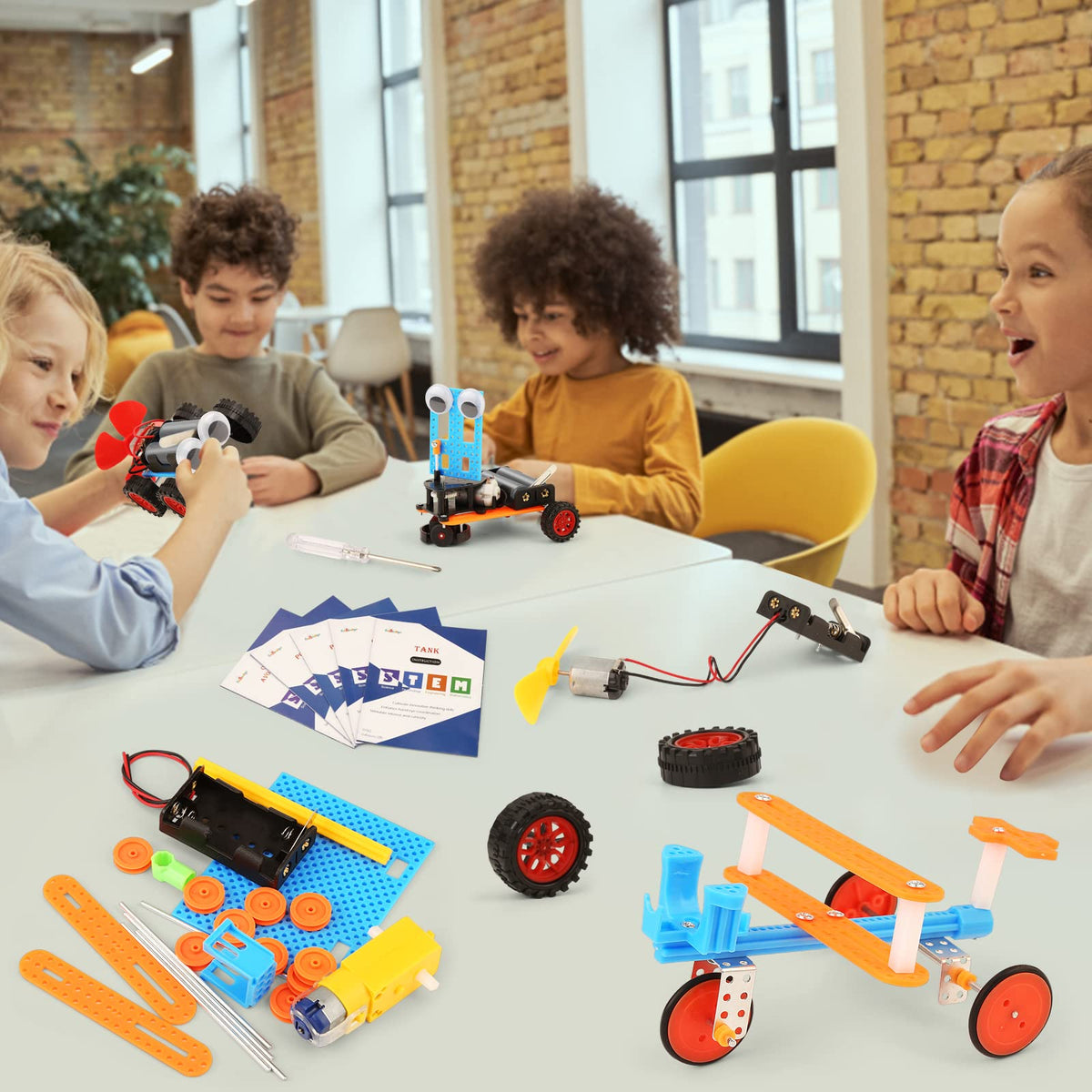 STEM Kits for Kids Crafts 6-8 8-12, Boys Gifts Toys for 6 7 8 Year Old Boy Birthday Gift Ideas, STEM Toys Crafts 6+ 7+ yr, Robotics Science Kits Activities Robot Building Age 8-10 9 10 11 12 13 14