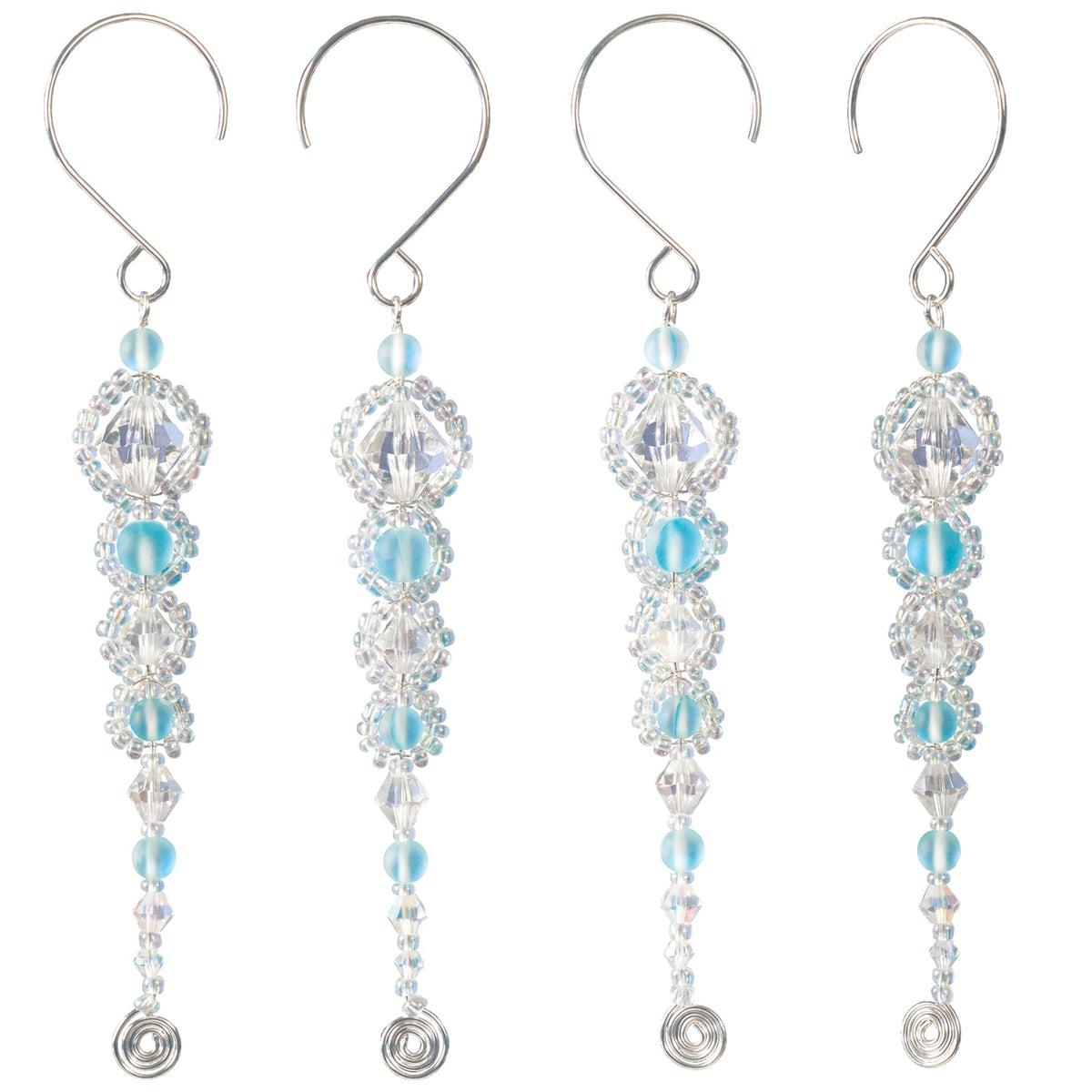 Solid Oak Beaded Ornament KIT, Shimmer Icicles Makes 4 (NCO27)