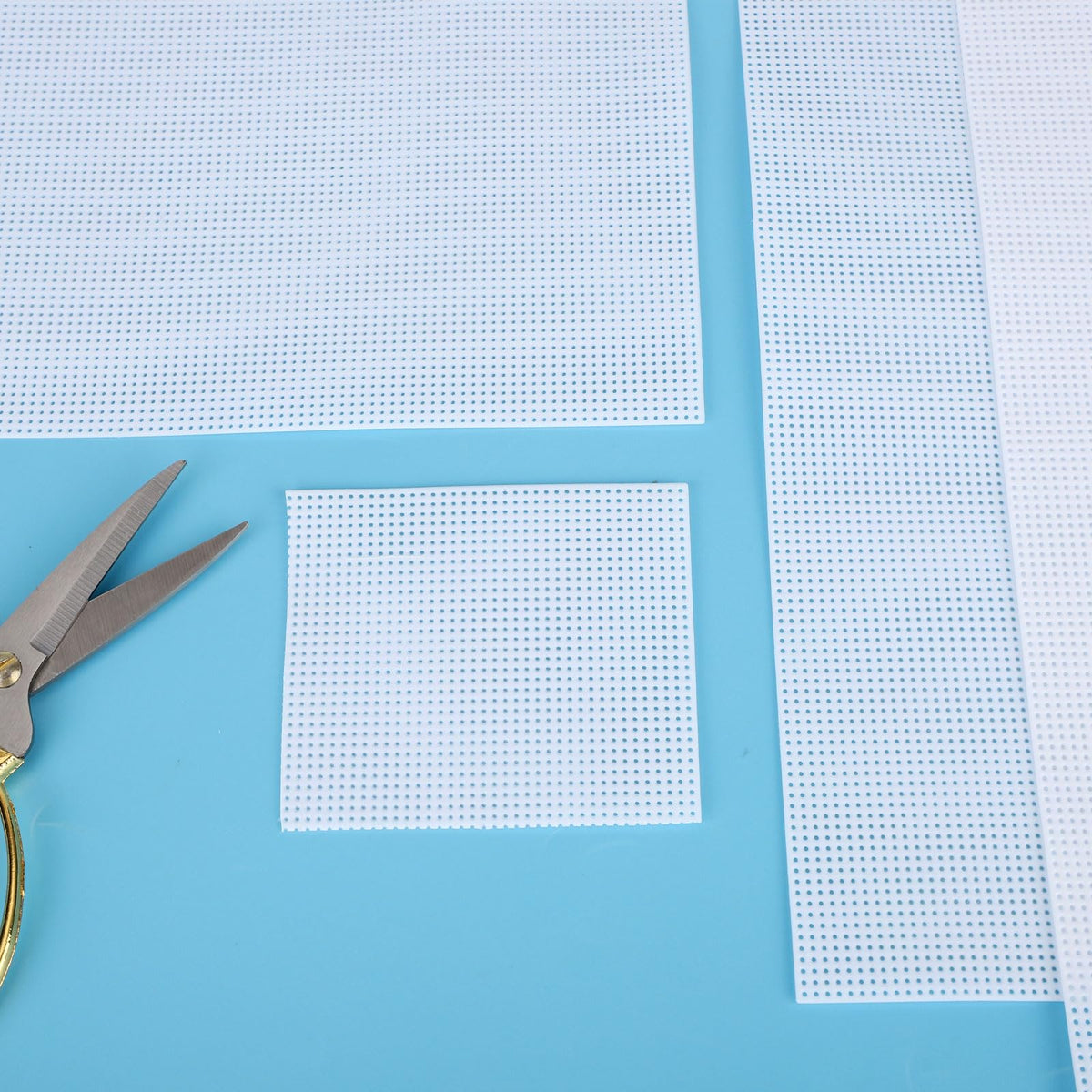 12pcs Plastic Mesh Canvas Sheets, 14 CT Multiple Shapes Plastic Mesh Screen Craft Canvas Sheets for Cross Stitch Embroidery Aida Cloth Needlepoint DIY Crochet Projects