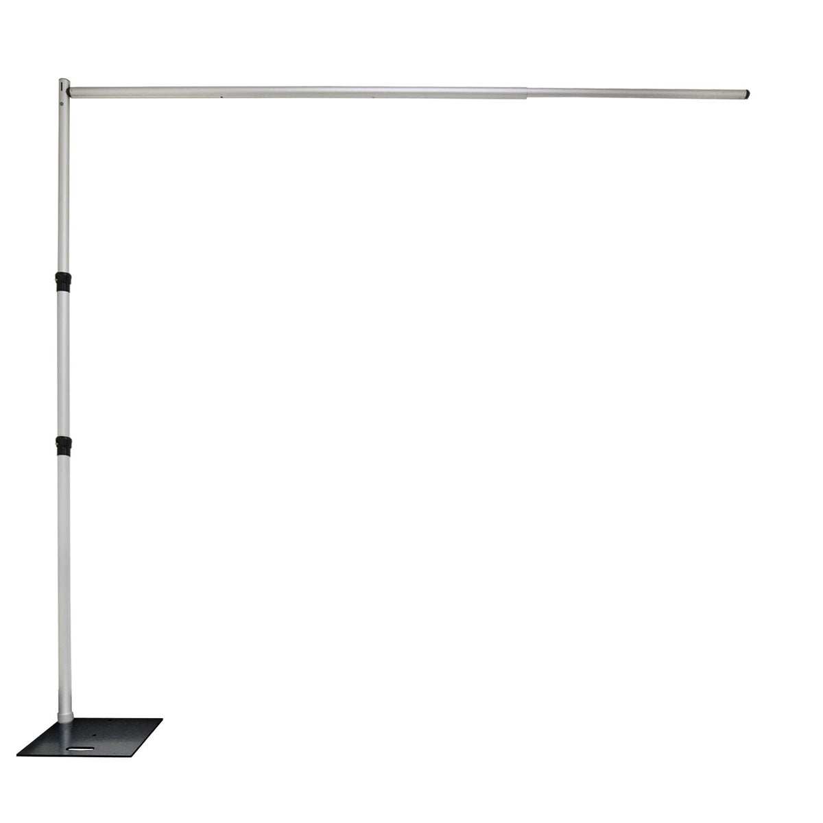 Crowd Control Center Pipe and Drape Backdrop Portable Photobooth Wedding Party Convention Tradeshow Kit Framework ONLY (ADJ Upright Extension PKG (18"x18"))