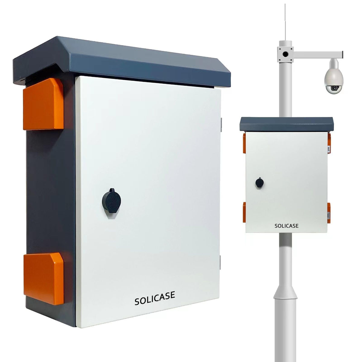 Outdoor Electrical Box NEMA Enclosure Weatherproof Junction Box with Fan Vent Metal Electrical Cabinet with Shelves (20x16x8”)