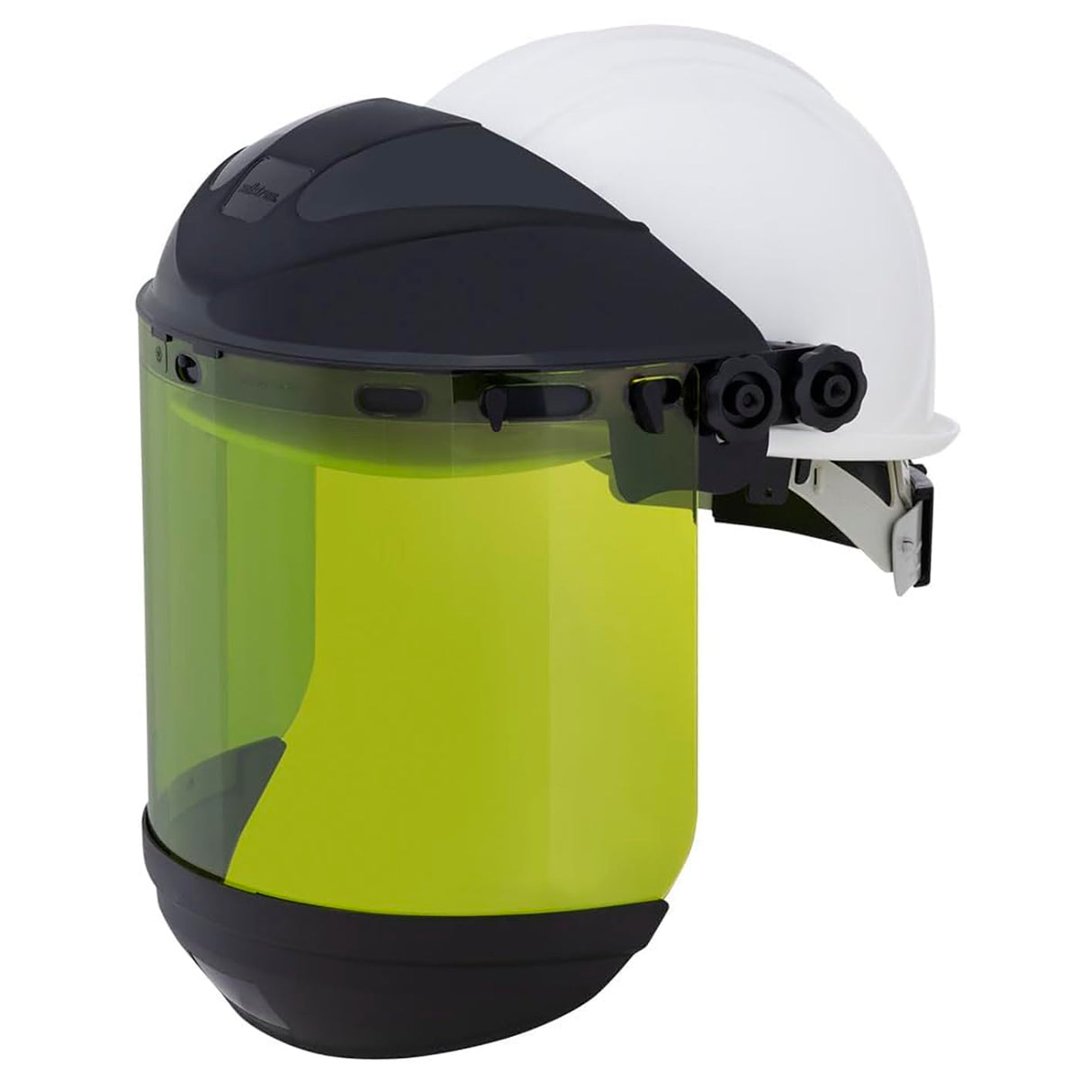 Sellstrom Full Face Shield Mask with Hard Hat - Arc Flash Rated Protective Mask for Work, for Grinding - ANSI Z87.1