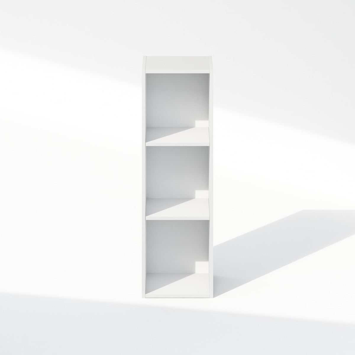 Furinno Reed 3-Tier Closet Organizers and Storage, Closet Organizer, Open Shelf Closet Storage, for Wardrobe, Bedroom, Living Room, 10-Inch Width, White