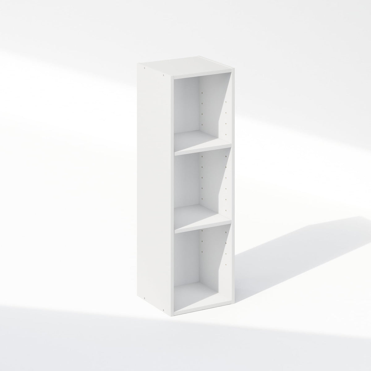 Furinno Reed 3-Tier Closet Organizers and Storage, Closet Organizer, Open Shelf Closet Storage, for Wardrobe, Bedroom, Living Room, 10-Inch Width, White