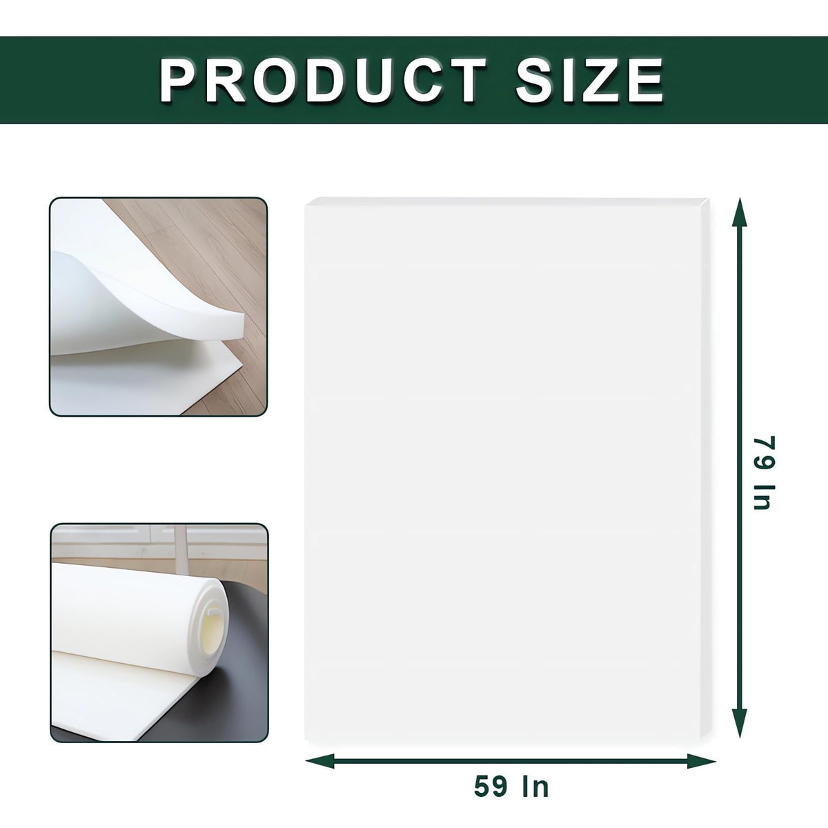 2PCS 59x79x0.2 Inches High Density Craft Foam Sheets, Suitable for Shipping, Packing, Mailing, DIY, Cosplay, Cushion Foam, 35D High Density Foam Sheets