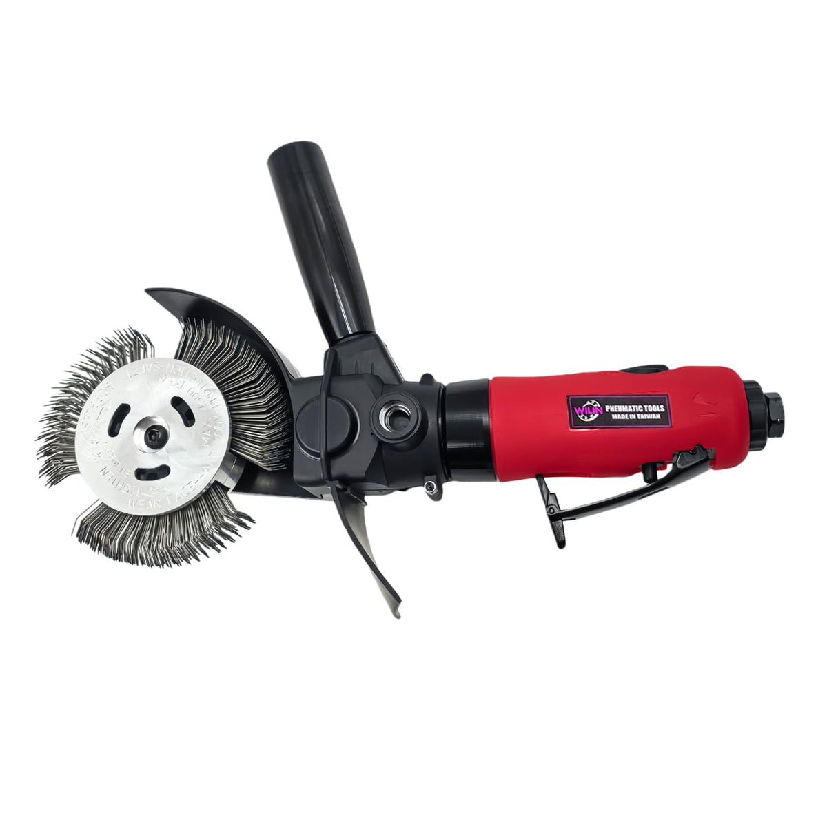 Pneumatic Surface Removal Tool for Remove Derusting Glue, Corrosion, Stripping and Paint Wire Abrasive with 0.7mm Bent Tip Wire Brush Wheel Kit