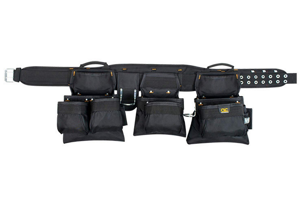 CLC Custom Leathercraft 5605 Professional Carpenters Combo Tool Belt, Black, 18 Pocket