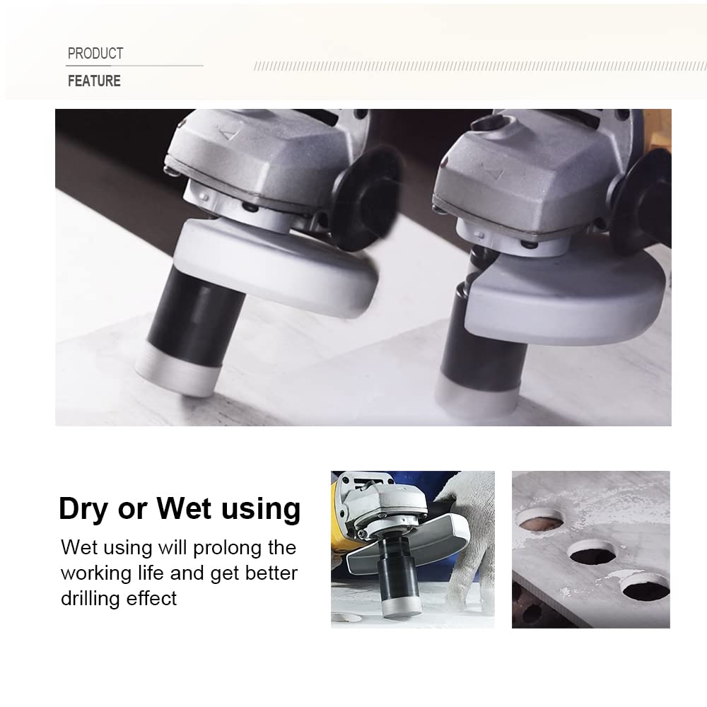 SHDIATOOL Diamond Core Drill Bits for Hard Stone Concrete Marble Granite Brick Dry or Wet Hole Saws