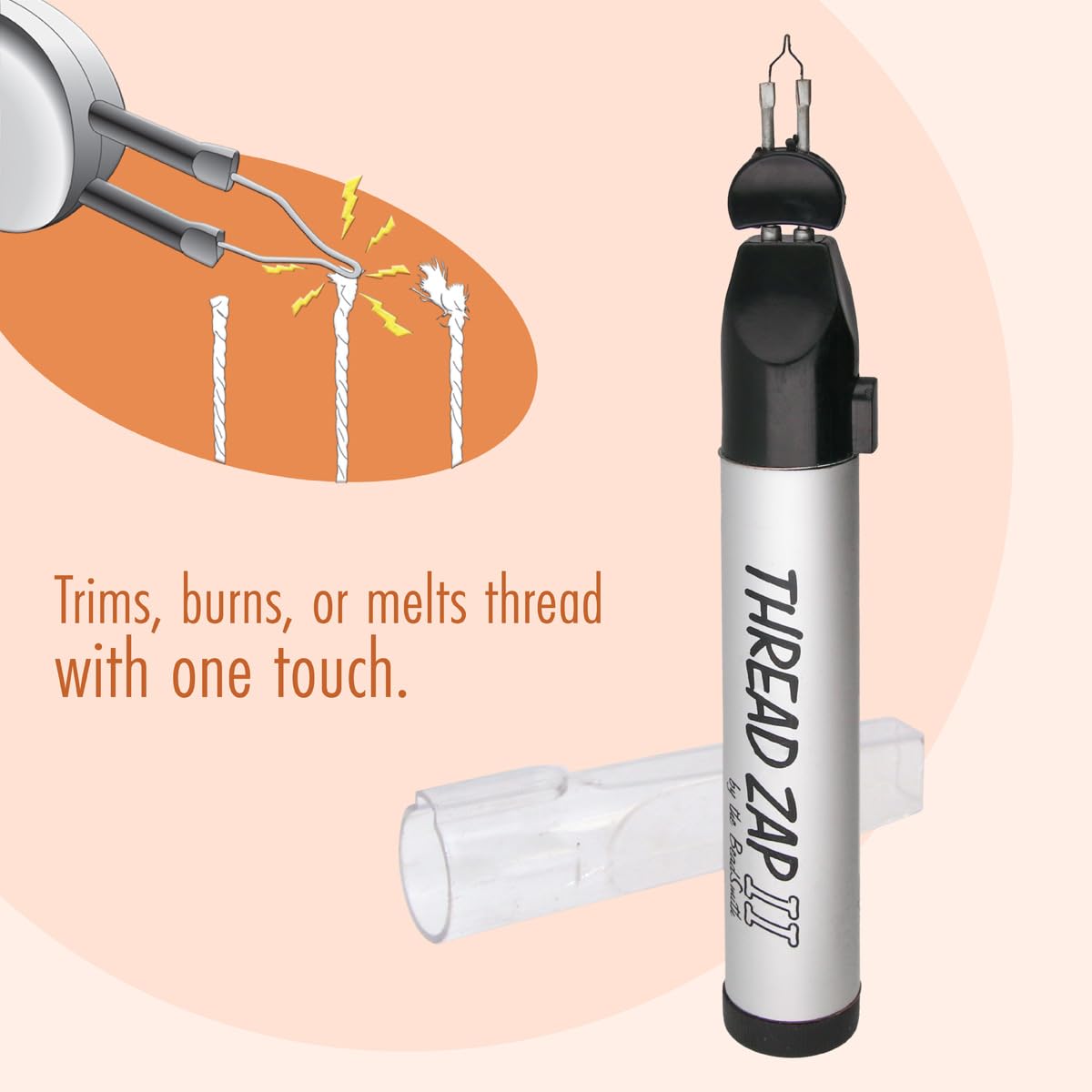 The Beadsmith ThreadZap Craft Burner – Thread Zapper for Burning and Trimming Thread, 5.25 Inches, Finish Bead Weaving & Stringing Projects