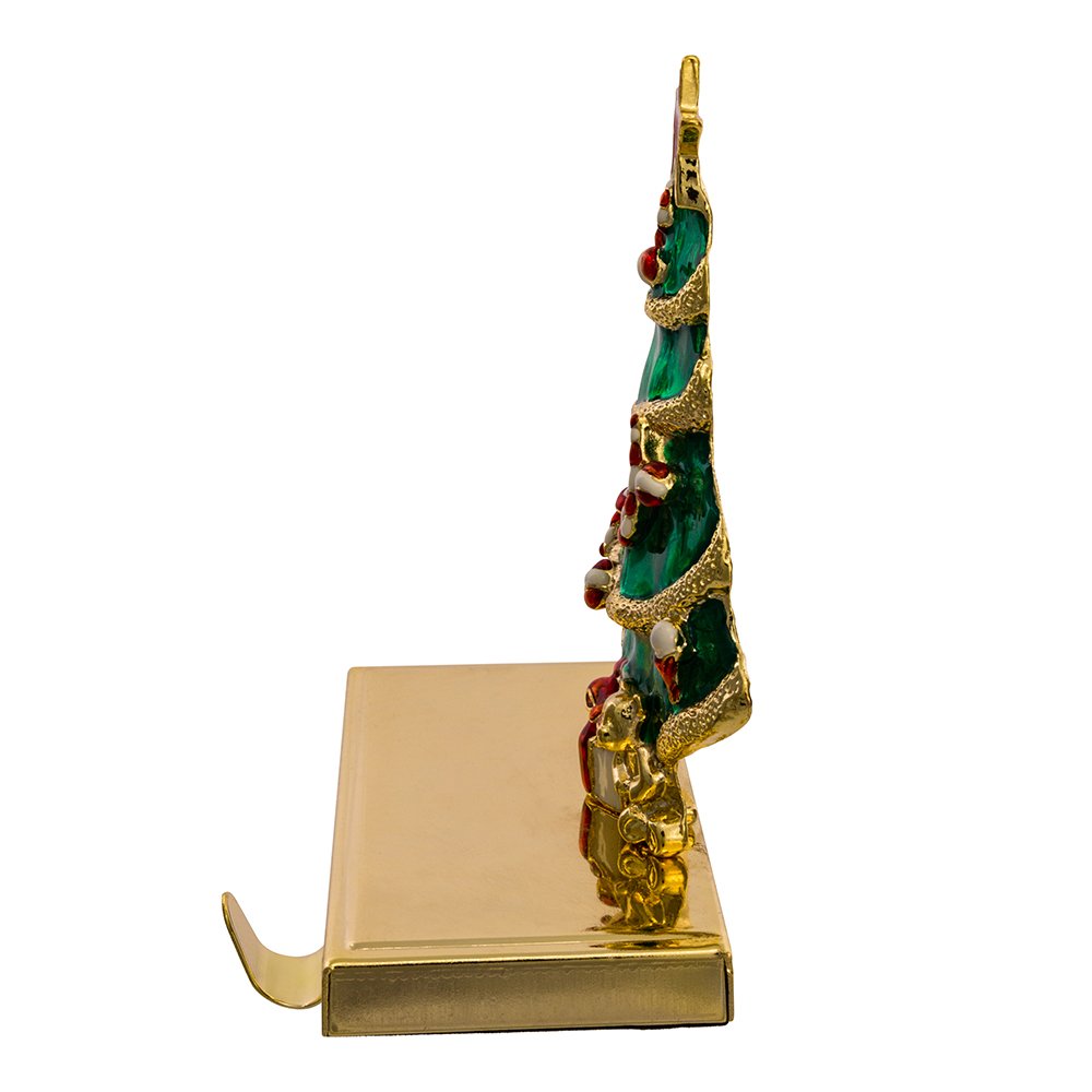 Kurt Adler Zinc Christmas Tree Stocking Holder Decor