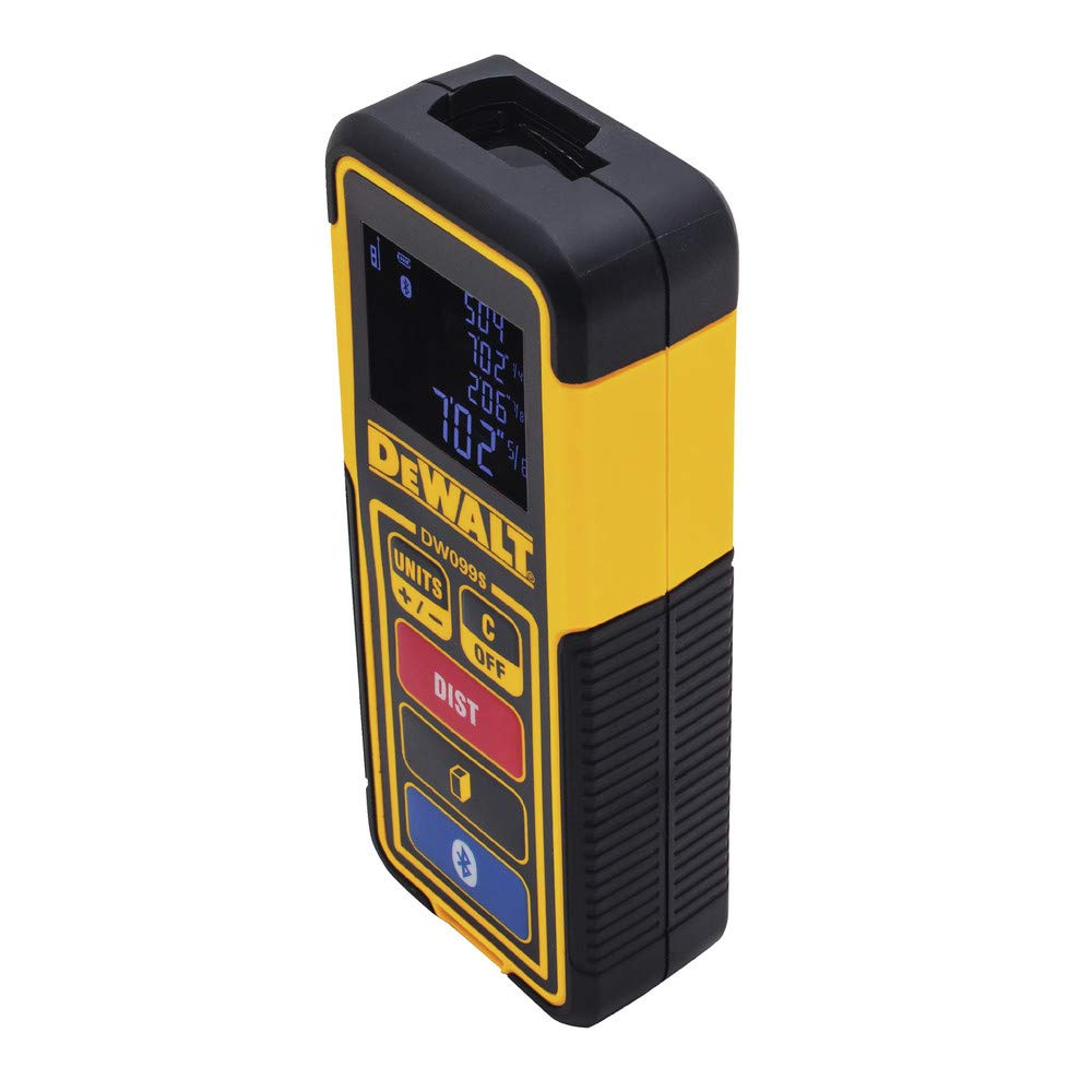 DEWALT Laser Measure Tool/Distance Meter, 100-Feet with Bluetooth (DW099S)