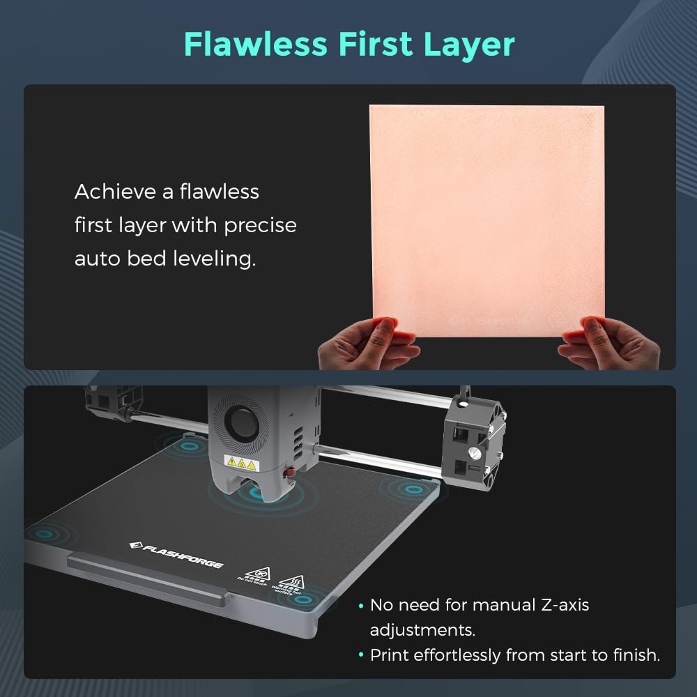 FLASHFORGE AD5M Pro 3D Printer 600mm/s High Speed & Precision, Full-Auto Calibration with 0.4&0.6mm Nozzle Bundle, CoreXY Structure & Auxiliary Chamber Cooling, ≤50 dB Quite Printing Camera Printers