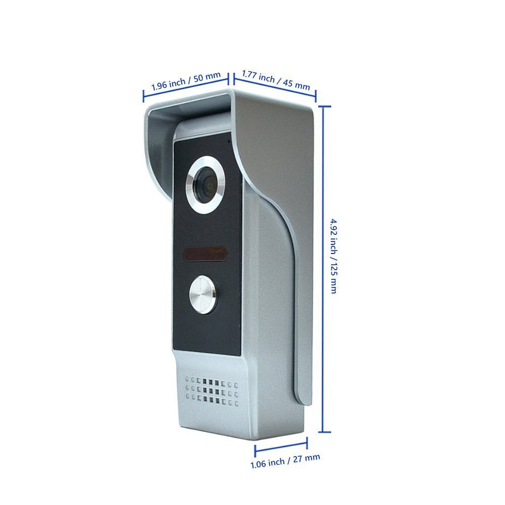 MENGQI-CONTROL 7'' LCD Video Door Phone Intercom Systems Via Password Open Door 600lbs Electronmagnetic Lock Access Control & Power Unit & ZL Bracket Full Kits