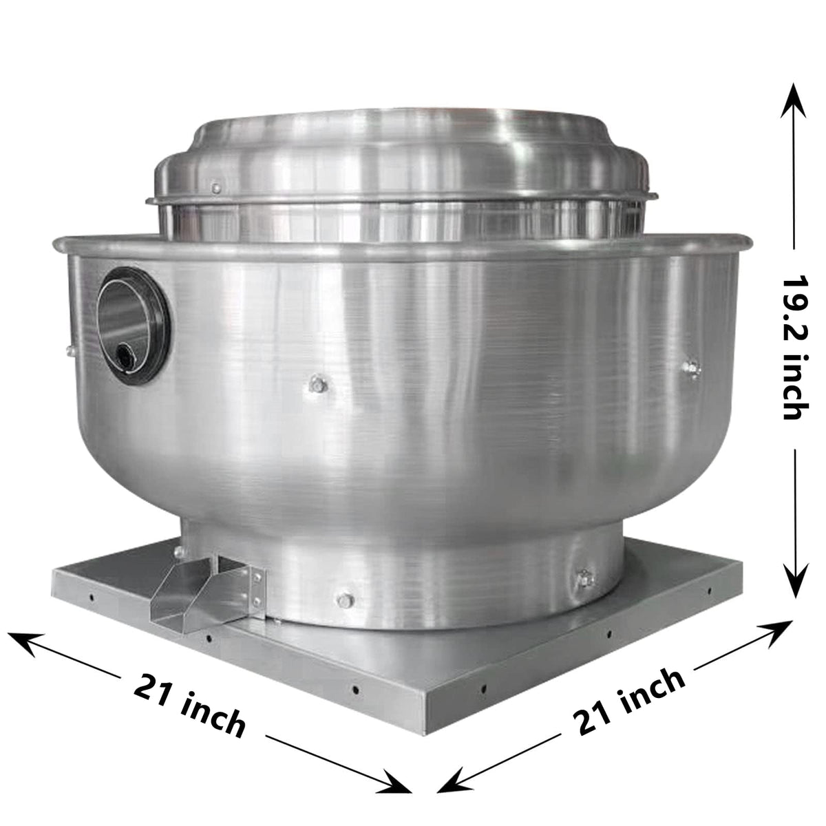 FICBXRA Restaurant Hood Grease Rated Exhaust Fan- Food Truck High Speed Direct Drive Centrifugal Upblast Exhaust Fan 0.25HP 110 Volt Single Phase Motor 1500-1700 CFM