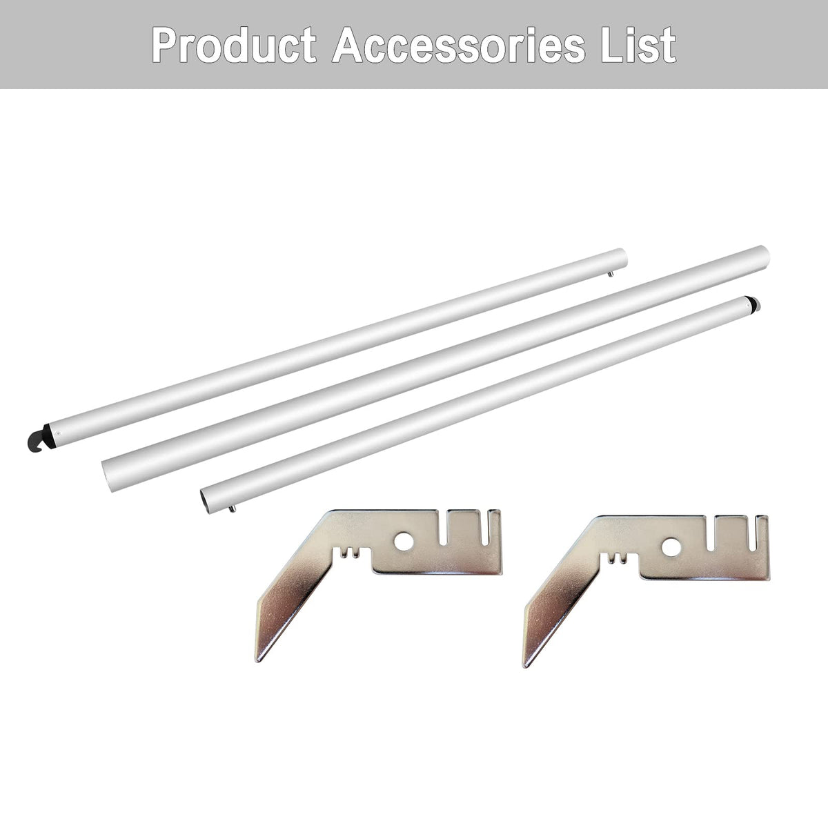 Hecis Double Layer Adjustable Crossbar and Hangers for Pipe and Drape Kit, 8-10ft Width Silvery Aluminum Backdrop Stand