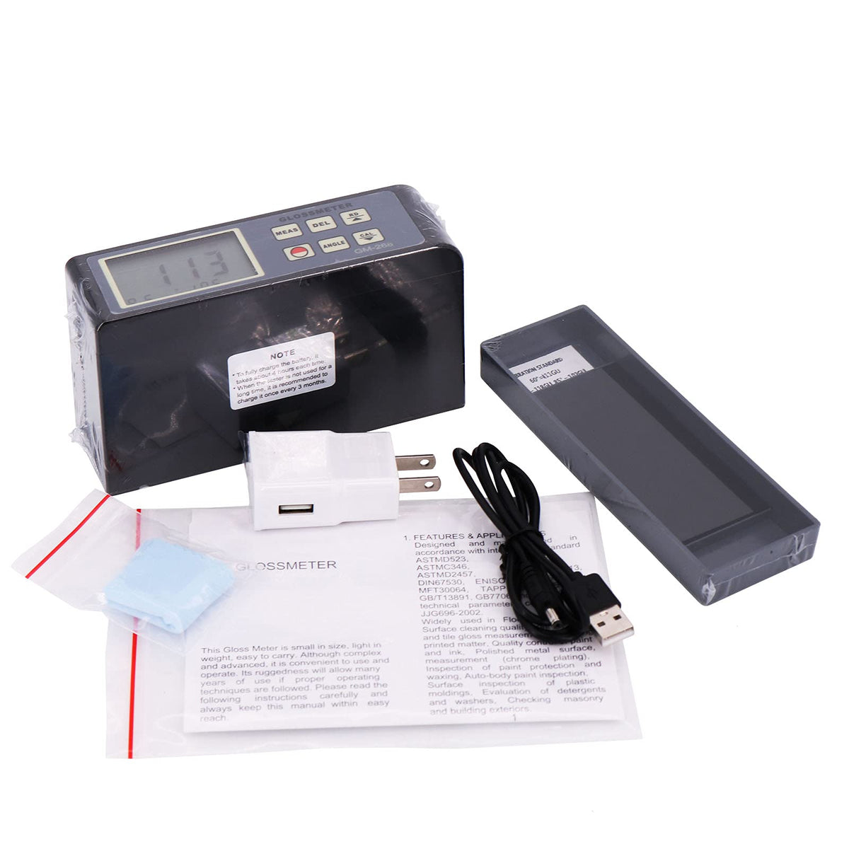 HOJILA GM-268 Gloss Meter 20º 60º 85º Glossmeter with 0.1~200 GU Range