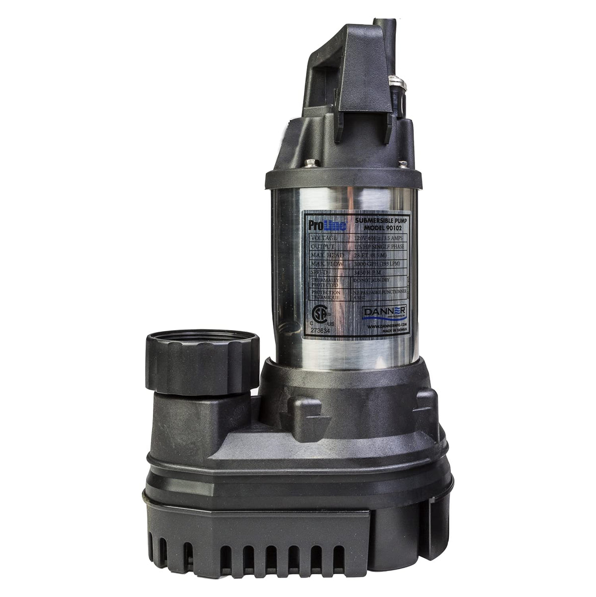 Danner Manufacturing, Inc., ProLine 1/5 HP High Flow Submersible Water Pump, 90102