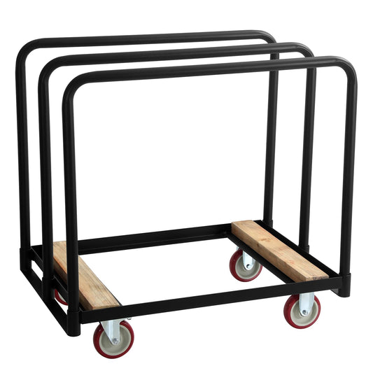 Drywall Cart Steel Panel Truck, 1500 Lbs Capacity, Heavy Duty Flatbed Dollies Carts with Wheels, Table Cart, Utility Tool Cart for Handling Wall Panel, Folding Table, Lumber, Mattress