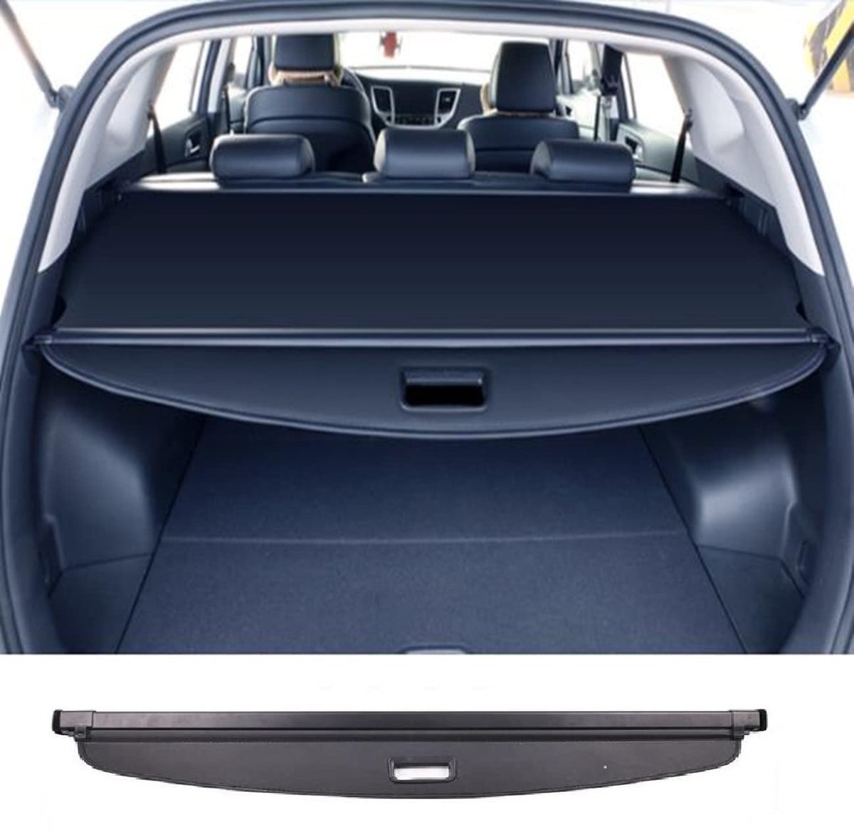 Okutech Retractable Cargo Cover Compatible with Cadillac Optiq 2024 2025 2026 Rear Privacy Screen Car Storage Trunk Luggage Tonneau Security Shade (Carbon Fiber Style)