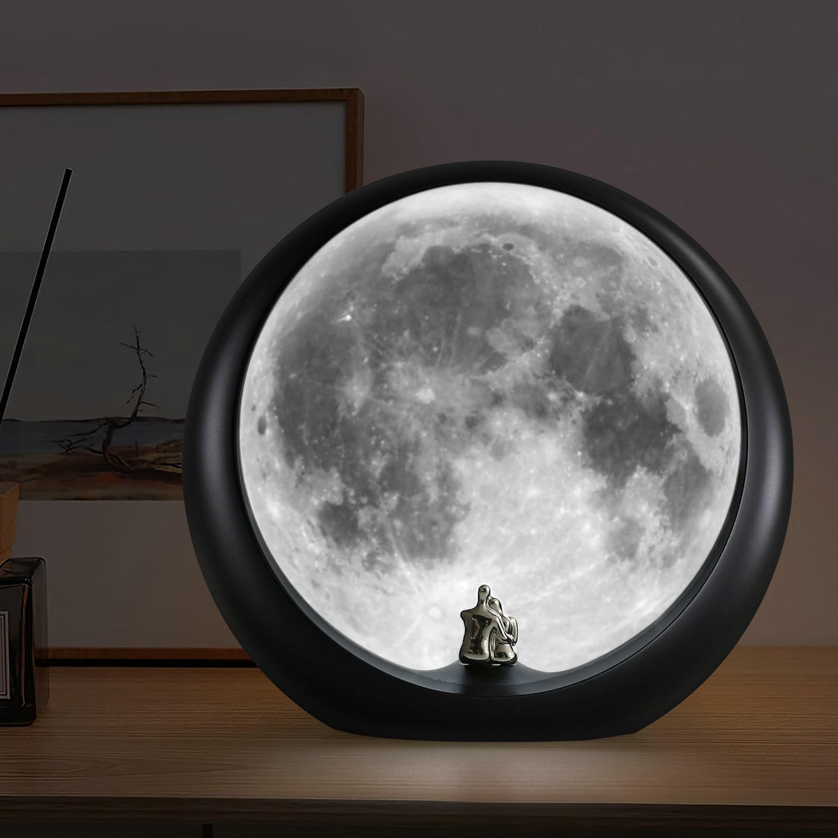 mamre Supermoon Lamp Non-Rechargeable Night Light Couple’s Gift for Wedding Anniversary Valentine’s Day Birthday Christmas