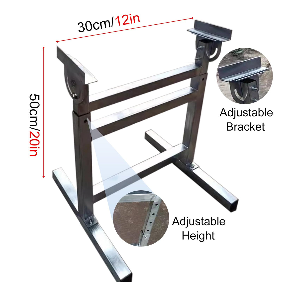 Adjustable Height Stainless Steel Gravity Conveyor for Warehouse Freight Handling & Unloading - Durable Rollers for Logs, Cartons & Woodworking - Silver, 40cm Width