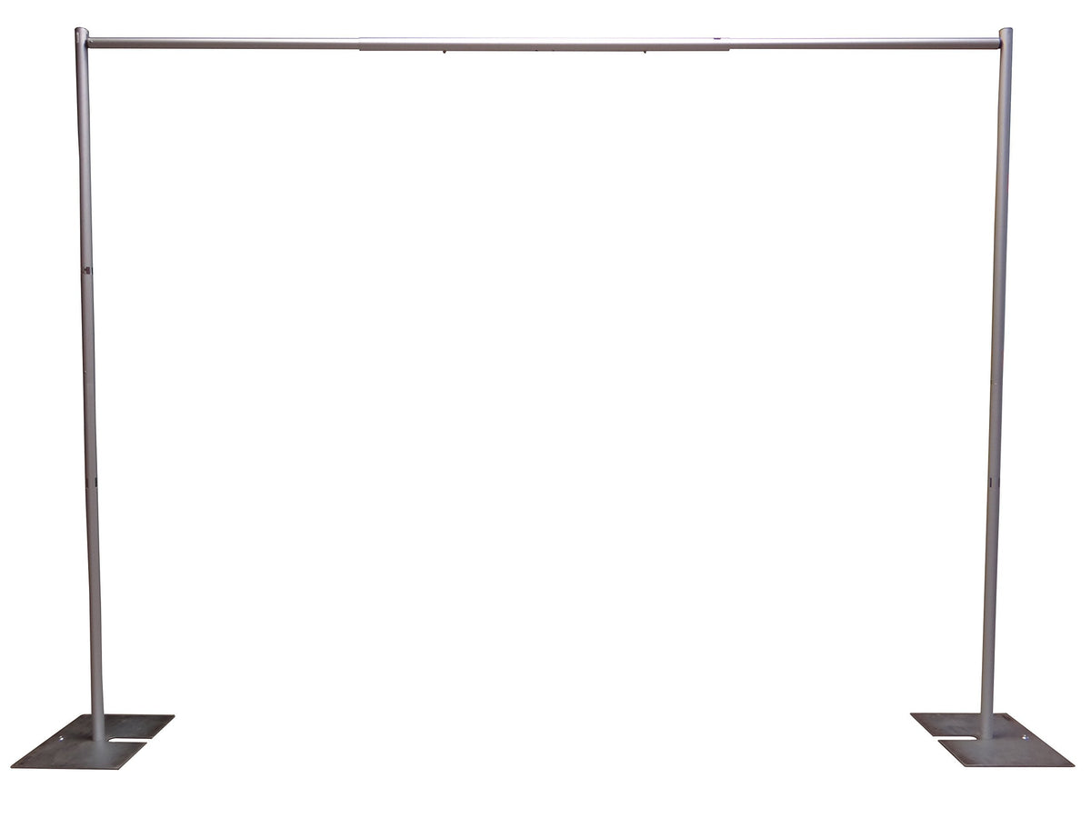 OnlineEEI 8 Foot Tall Fixed Height Portable Pipe and Drape Backdrop Kit 8ft x 10ft (No Drapes)