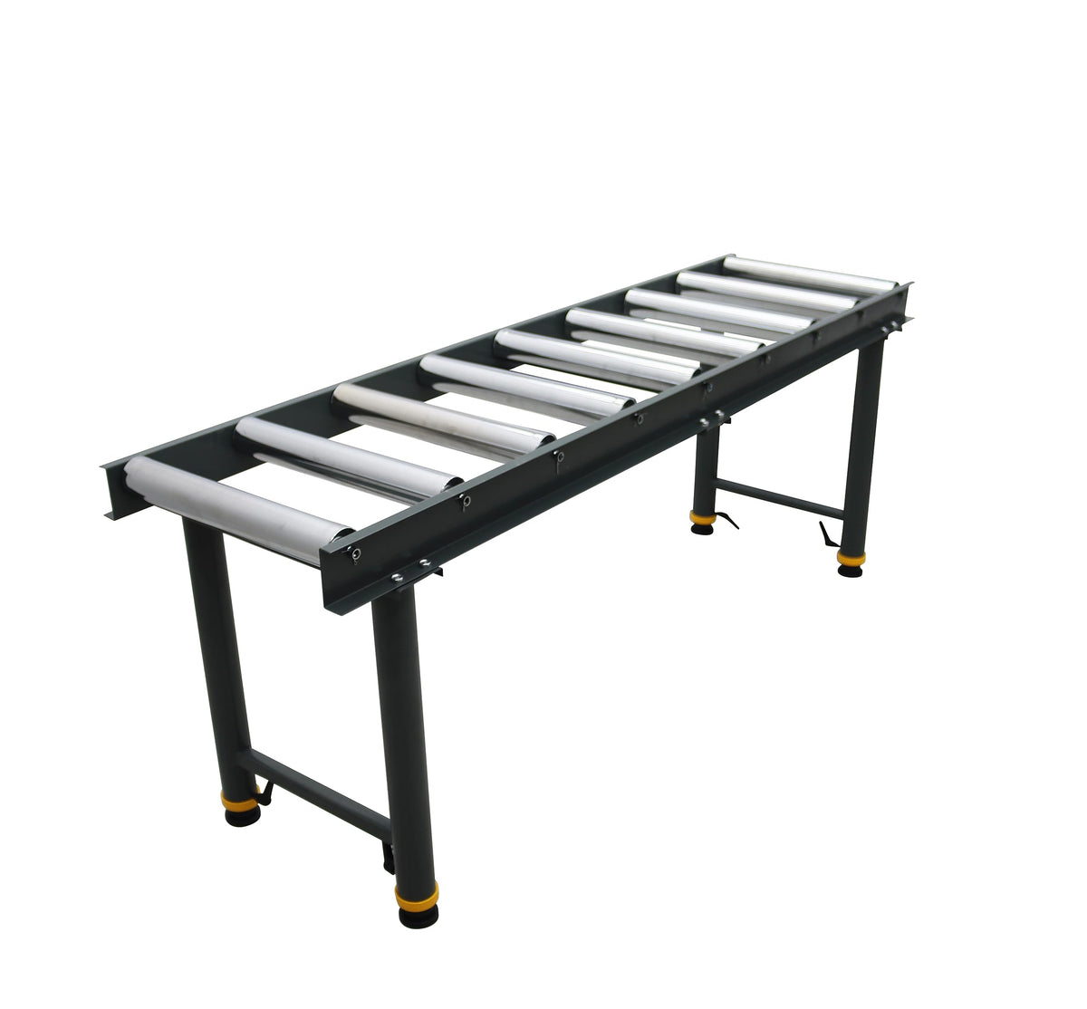 INTSUPERMAI 9 Rolls Adjustable Conveyor Roller Heavy-Duty StandTable Adjustable Roller Conveyor Feed Stand Roller Table Conveyor Stand 440 Lbs