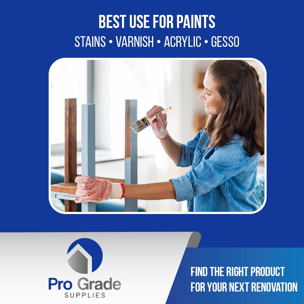 Pro Grade - Paint Brushes - 12Ea 2.5" Angle Brushes
