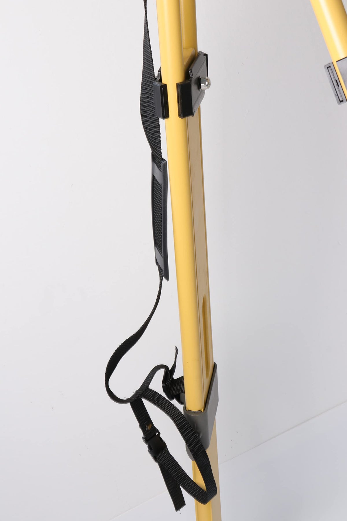 Fiberglass Surveying Tripod, Heavy Duty Yellow Fiberglass and Wood Tripod with Twist Clamp and Copper Center Screw for Robotic Total Stations and Theodolite (Flat Head-C)