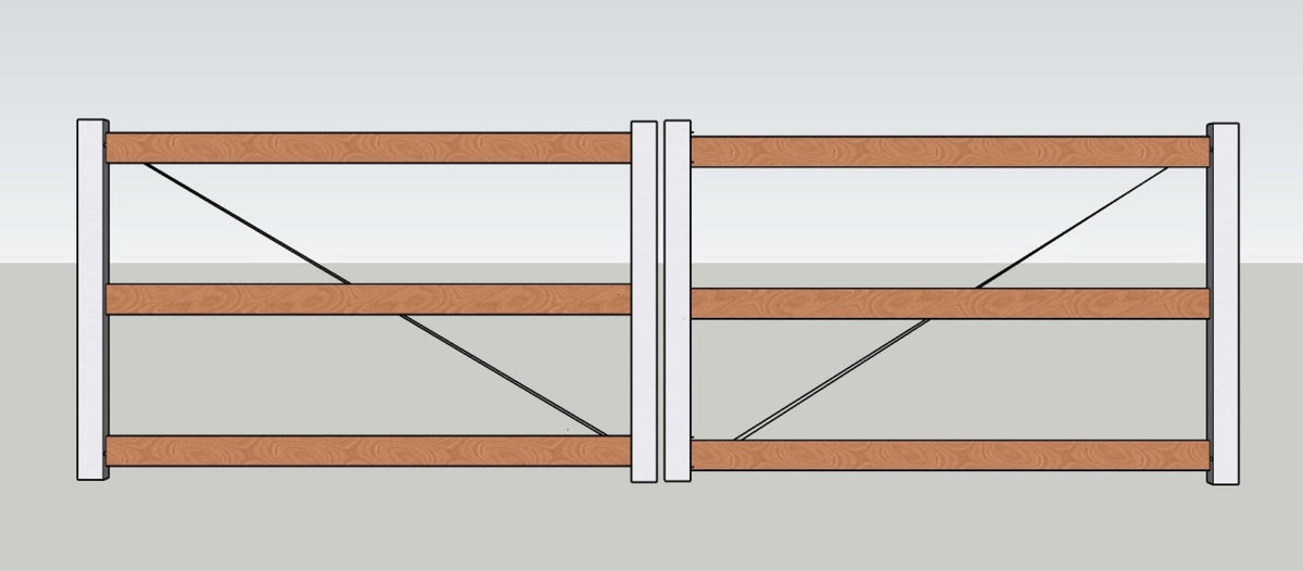 Estate Swing Gate Frame Kit (Dual Frame kit) up to 20ft in Width (up to 10ft Each Side)