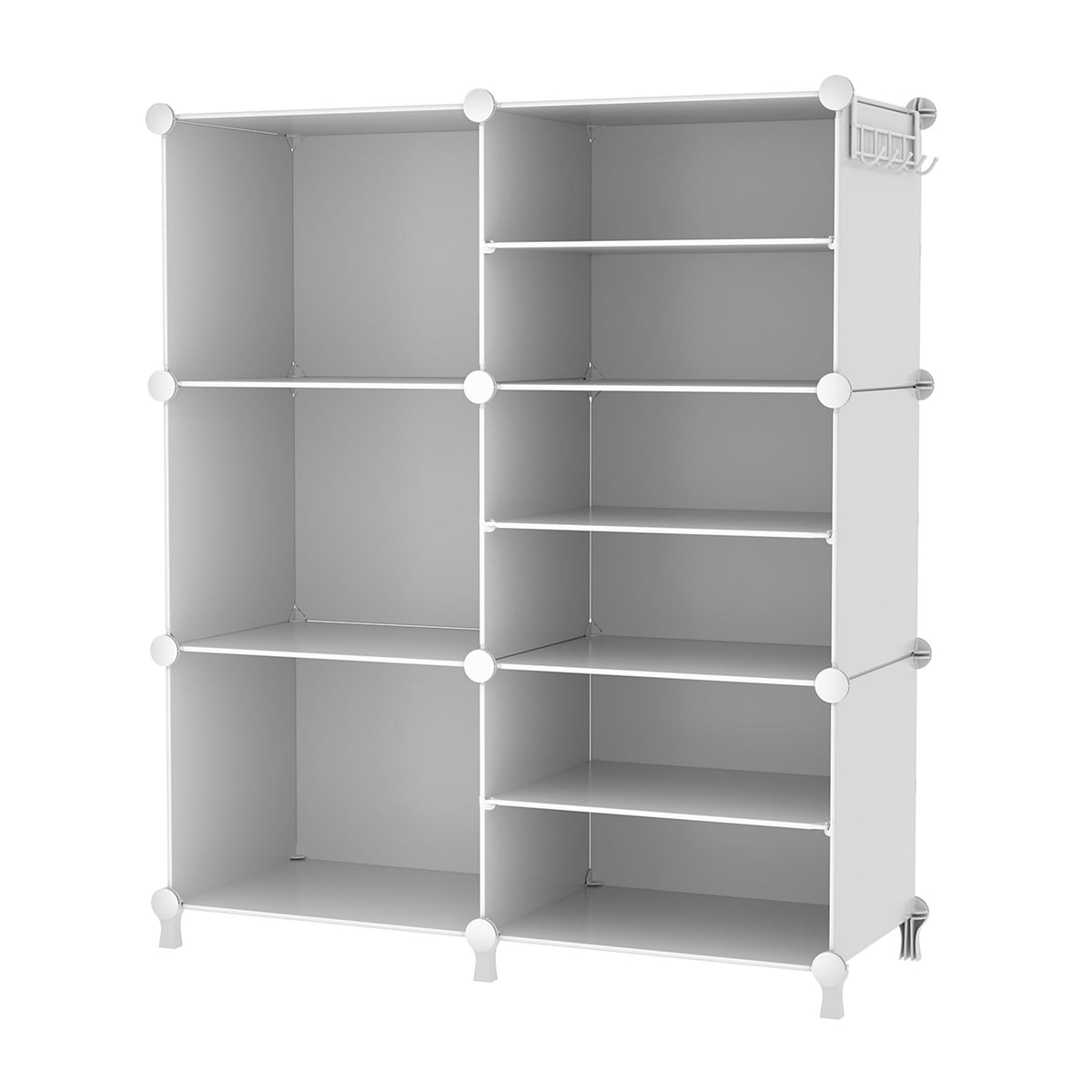 AWTATOS 6 Cube Closet Organizer Storage Shelves Portable Clothes Organizers and Storage Stackable Cubby Shelving for Closet Bedroom Living Room Office White