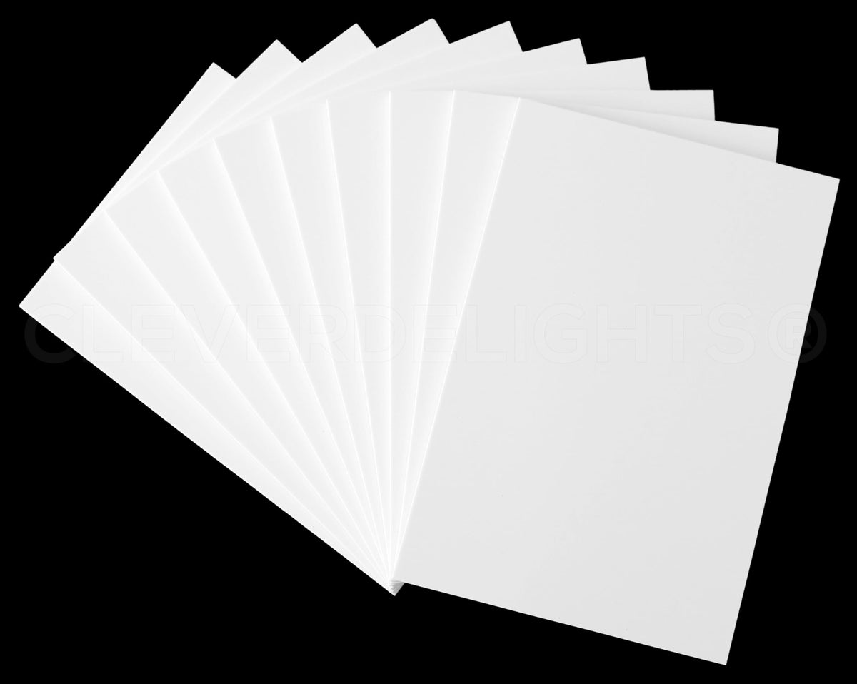 CleverDelights 8 x 12 Inch White Foam Sheets - 10 Pack - 1/4" (6mm) Extra Thick Craft Sheets