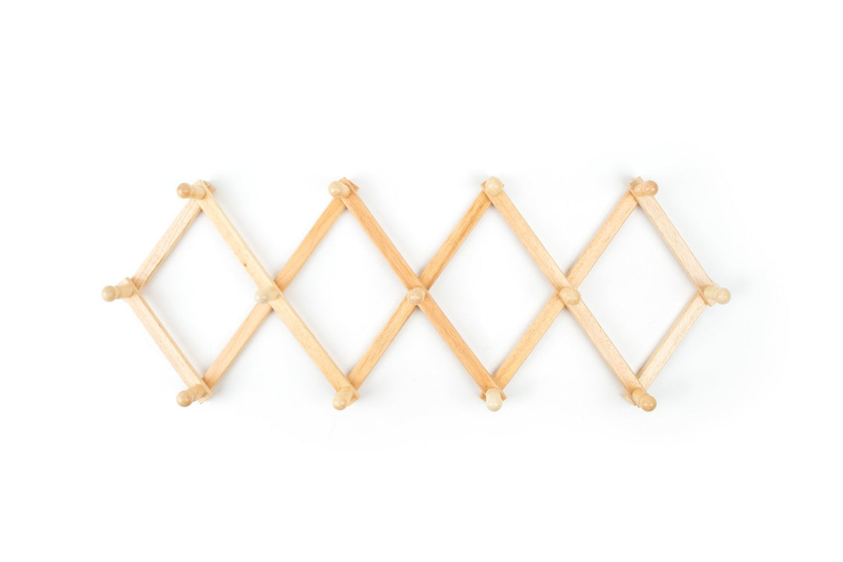 Fox Run Expanding Beechwood Coffee Mug Wall Rack