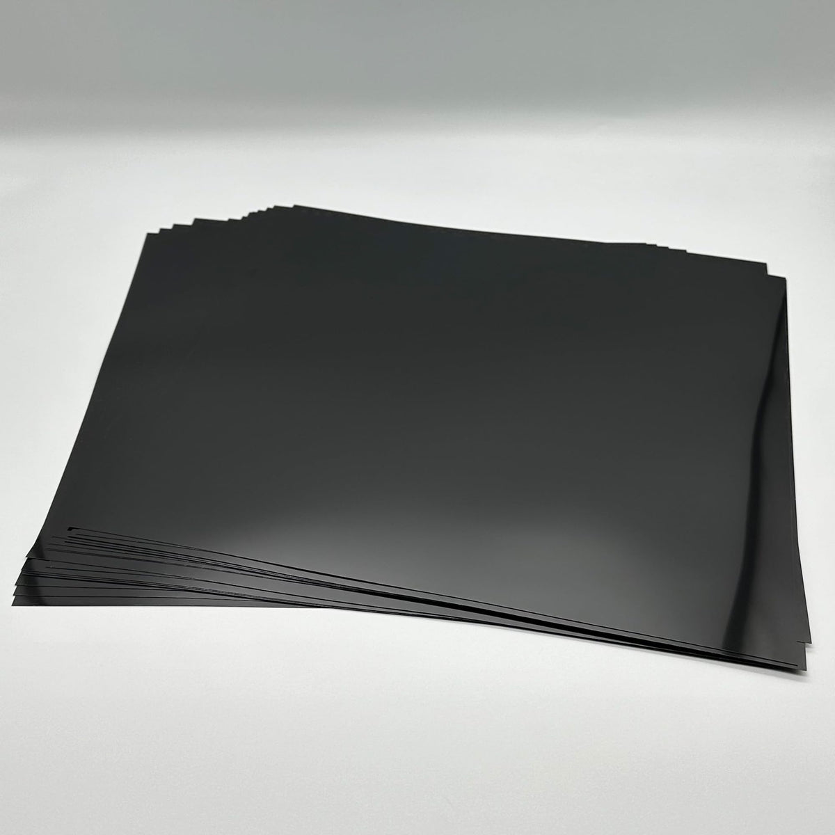 20Pack 7.5mil Opaque Black Plastic Sheets, 12X12 Inch Stencil Paper for Cricut, Laser Cutting, Template Plastic for Quilting, Blank Black Stencil Sheets,Sign Makers,Food Grade PET Stencil Material