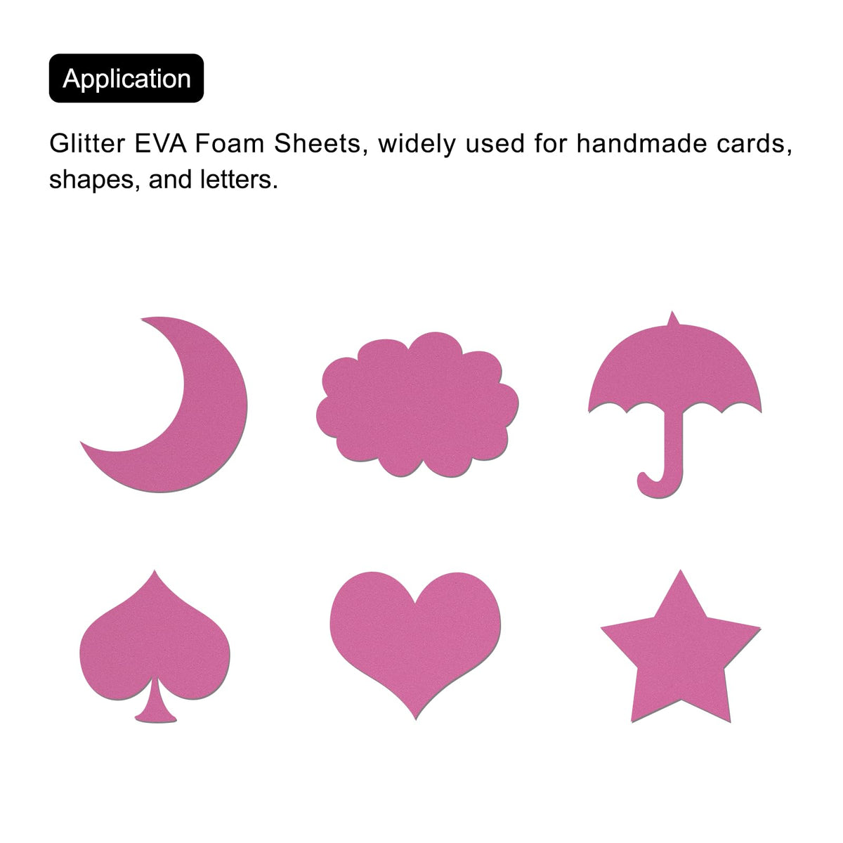 uxcell Rose EVA Foam Sheets 11.8 x 7.9in 1.8mm Thickness for Crafts DIY, 6 Pcs