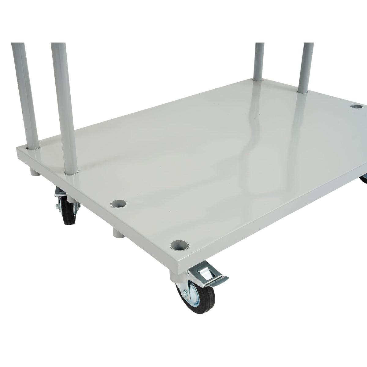 Gelacie 23x34inch Steel Panel Truck Cart, Flat Dolly Cart, Flatbed with 2000 lbs Capacity Platform Truck, Heavy Duty Lumber Drywall Dolly, 4 Swivel Casters, Board with 2 Detachable Side Handrails