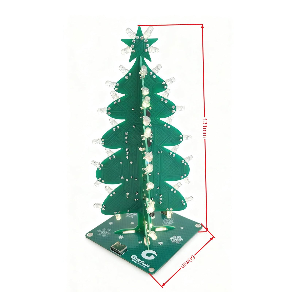 Gikfun Advanced Christmas Tree Soldering Kit DIY STEM Project for Adults Hobbyists Gift GK1033