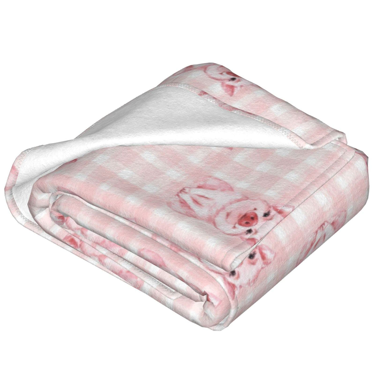 Cute Pink Pig Piggy Throw Blanket Soft Bed Blankets Lightweight Cozy Plush Flannel Fleece Blanket for Sofa Couch Bedroom 60"x50"