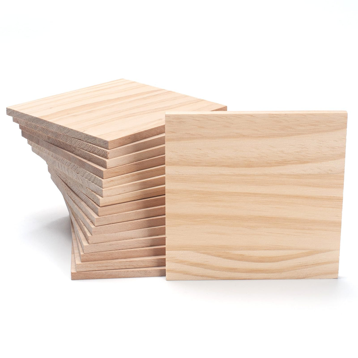 Wooden Blocks for Crafts,1/4″ Thick 5″ X 5″ Wood Squares for Crafting, Blank Wooden Boards Unfinished Wood Blocks Pieces Planks, Paintings, DIY Plaques & Signs, Woodworking, Architectural Models