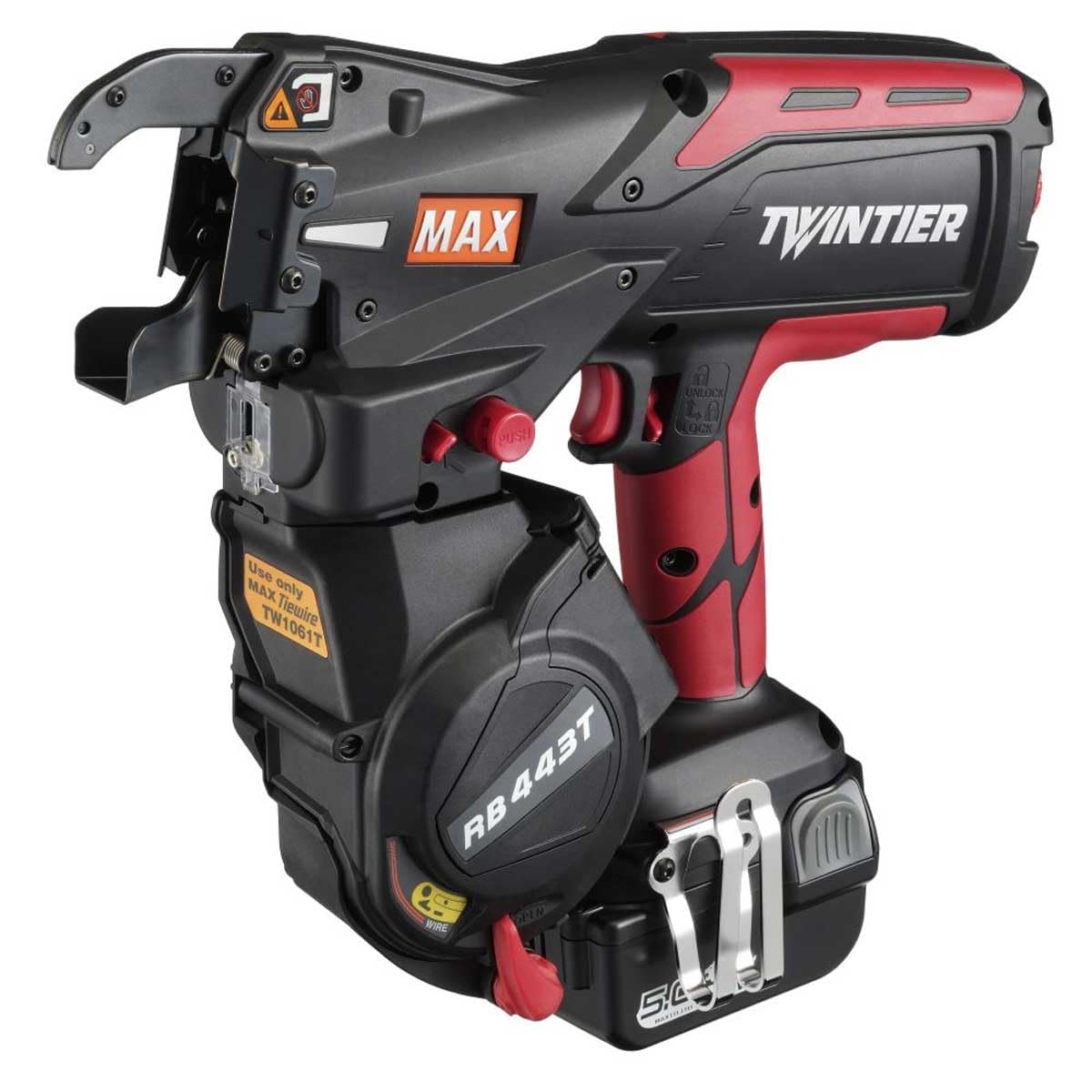 MAX RB443T TwinTier Rebar Tying Tool up to #7 x #7 with 19ga wire - replaces RB441T
