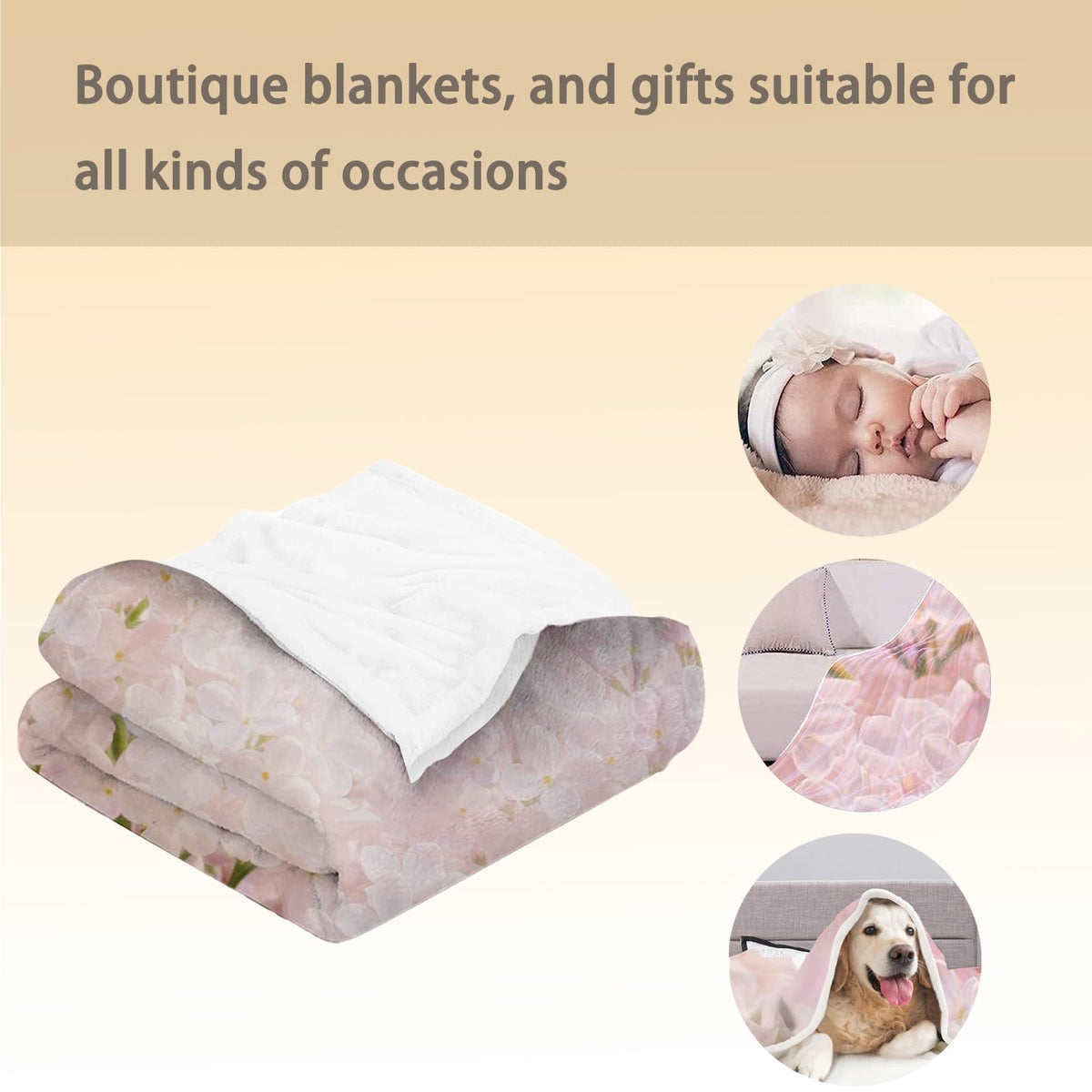 Ti Caldi Cute Boxer Dog Blanket Gifts, Adorable Puppy Portrait Flannel Throw Blanket for Couch, Bed, Travel & Decor, Cozy Lightweight Warm Blankets for Women Kids Boys Girls 60×50 in