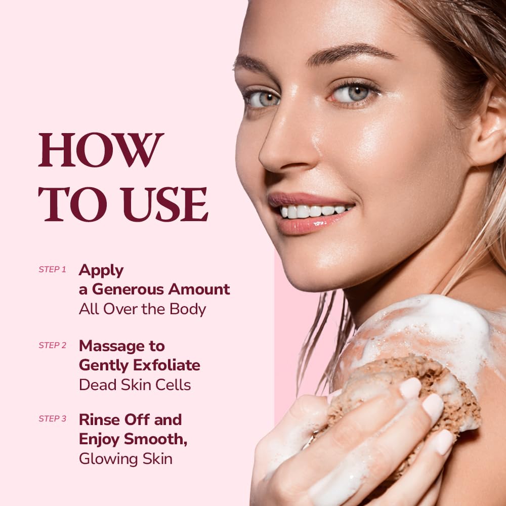 HIMALAYA PINKSALT Daily Scrub & Body Wash - Exfoliating Body Scrub, Dead Sea Salt & Himalayan Pink Salt, Natural Moisturizing Bodywash, Retinol & Hyaluronic Acid Shower Gel, Korean Skincare 21.1oz
