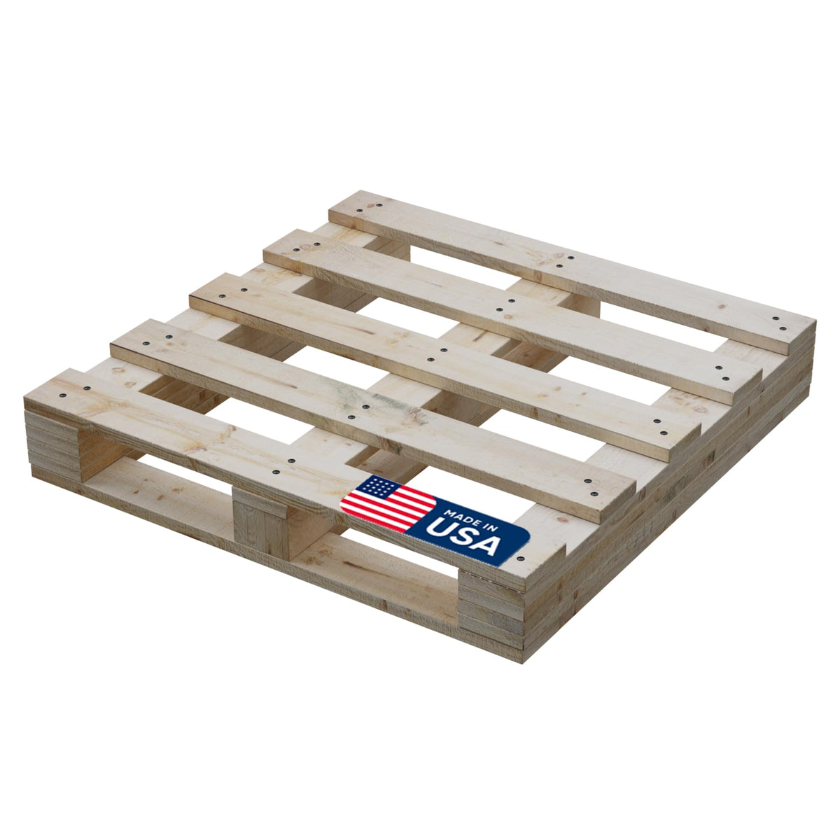 Treaton, Heavy-Duty 2-Way Entry Wooden Pallet – 38x36x5”, Industrial-Grade Hardwood Shipping Pallet, Durable, Reusable, Stackable, Easy to Handle, Commercial Use as a Floor-Pallet, 1 Pack