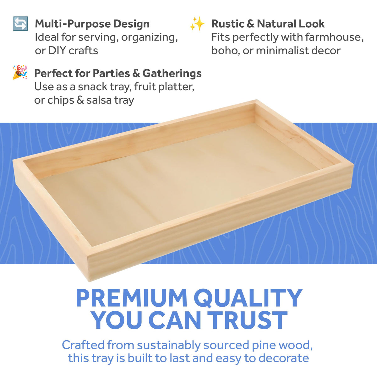 Wood Canvas Cradled 8 x 12 inch, Pack of 24 Blank Wood Panels for Painting, DIY Signs, Framing, Shadow Box, & Tray Crafts, by Woodpeckers