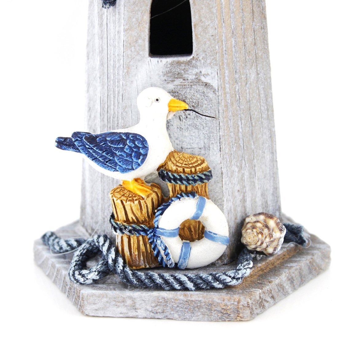 genius.nn Seabird Wooden Lighthouse 10' High Nautical Themed Rooms Lighthouse Home Decor